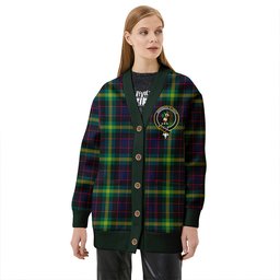 Scottish Watson (Wate/Watt) Modern Clan Crest Tartan V neck Knitted Fleece Cardigans