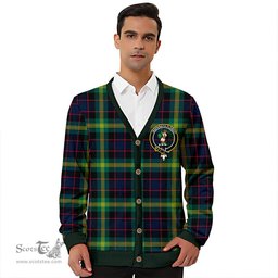 Scottish Watson (Wate/Watt) Modern Clan Crest Tartan V neck Knitted Fleece Cardigans