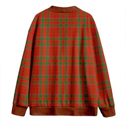 Scottish Munro (Logan) Ancient Clan Crest Tartan V neck Knitted Fleece Cardigans
