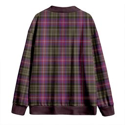 Scottish MacNeil of Colonsay (MacNeil of Barra of Colonsay) (Highland Society of London) Weathered Clan Crest Tartan V neck Knitted Fleece Cardigans