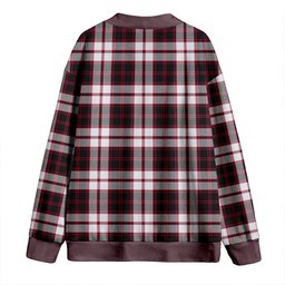 Scottish MacPherson of Pitmain Modern Clan Crest Tartan V neck Knitted Fleece Cardigans