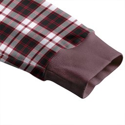 Scottish MacPherson of Pitmain Modern Clan Crest Tartan V neck Knitted Fleece Cardigans