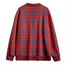 Scottish MacRae of Ardentoul Weathered Clan Crest Tartan V neck Knitted Fleece Cardigans
