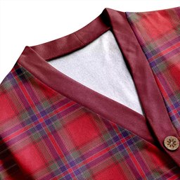 Scottish MacRae of Ardentoul Weathered Clan Crest Tartan V neck Knitted Fleece Cardigans