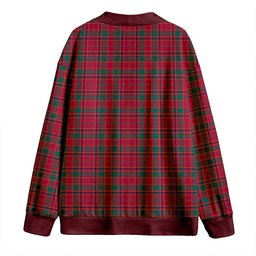 Scottish Munro Modern Clan Crest Tartan V neck Knitted Fleece Cardigans