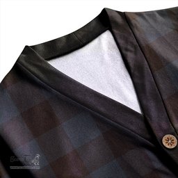 Scottish Robin Hood (MacGregor/Gregor Rob Roy Hunting) Weathered Clan Crest Tartan V neck Knitted Fleece Cardigans