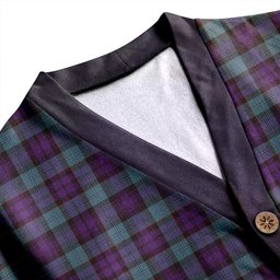 Scottish Sempill (Semple) Weathered Clan Crest Tartan V neck Knitted Fleece Cardigans