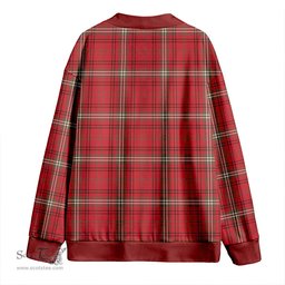 Scottish Morrison Weathered Clan Crest Tartan V neck Knitted Fleece Cardigans