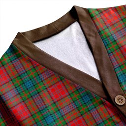 Scottish Murray of Atholl Red Dress (Murray of Atholl; Red Dress) Ancient Clan Crest Tartan V neck Knitted Fleece Cardigans