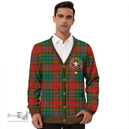 Scottish Murray of Atholl Red Dress (Murray of Atholl; Red Dress) Ancient Clan Crest Tartan V neck Knitted Fleece Cardigans