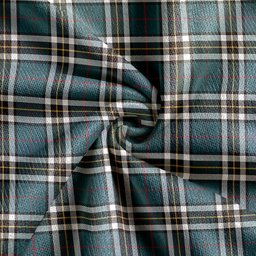 Scottish Thomson Blue (MacThomas Blue/Thompson Dress) Weathered Clan Crest Tartan V neck Knitted Fleece Cardigans