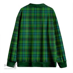 Scottish Stewart Hunting Ancient Clan Crest Tartan V neck Knitted Fleece Cardigans