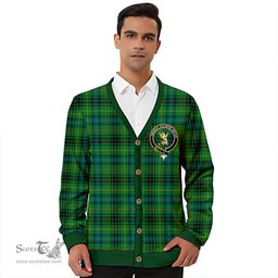 Scottish Stewart Hunting Ancient Clan Crest Tartan V neck Knitted Fleece Cardigans