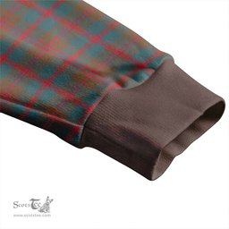 Scottish Robertson of Struan Weathered Clan Crest Tartan V neck Knitted Fleece Cardigans