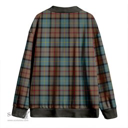 Scottish MacLeod of Assynt Weathered Clan Crest Tartan V neck Knitted Fleece Cardigans