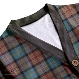 Scottish MacLeod of Assynt Weathered Clan Crest Tartan V neck Knitted Fleece Cardigans