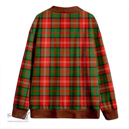 Scottish Nisbet (Nisbit) Ancient Clan Crest Tartan V neck Knitted Fleece Cardigans