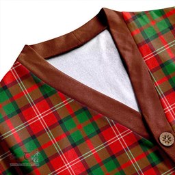 Scottish Nisbet (Nisbit) Ancient Clan Crest Tartan V neck Knitted Fleece Cardigans