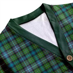 Scottish Rankin (Dalgliesh) Ancient Clan Crest Tartan V neck Knitted Fleece Cardigans