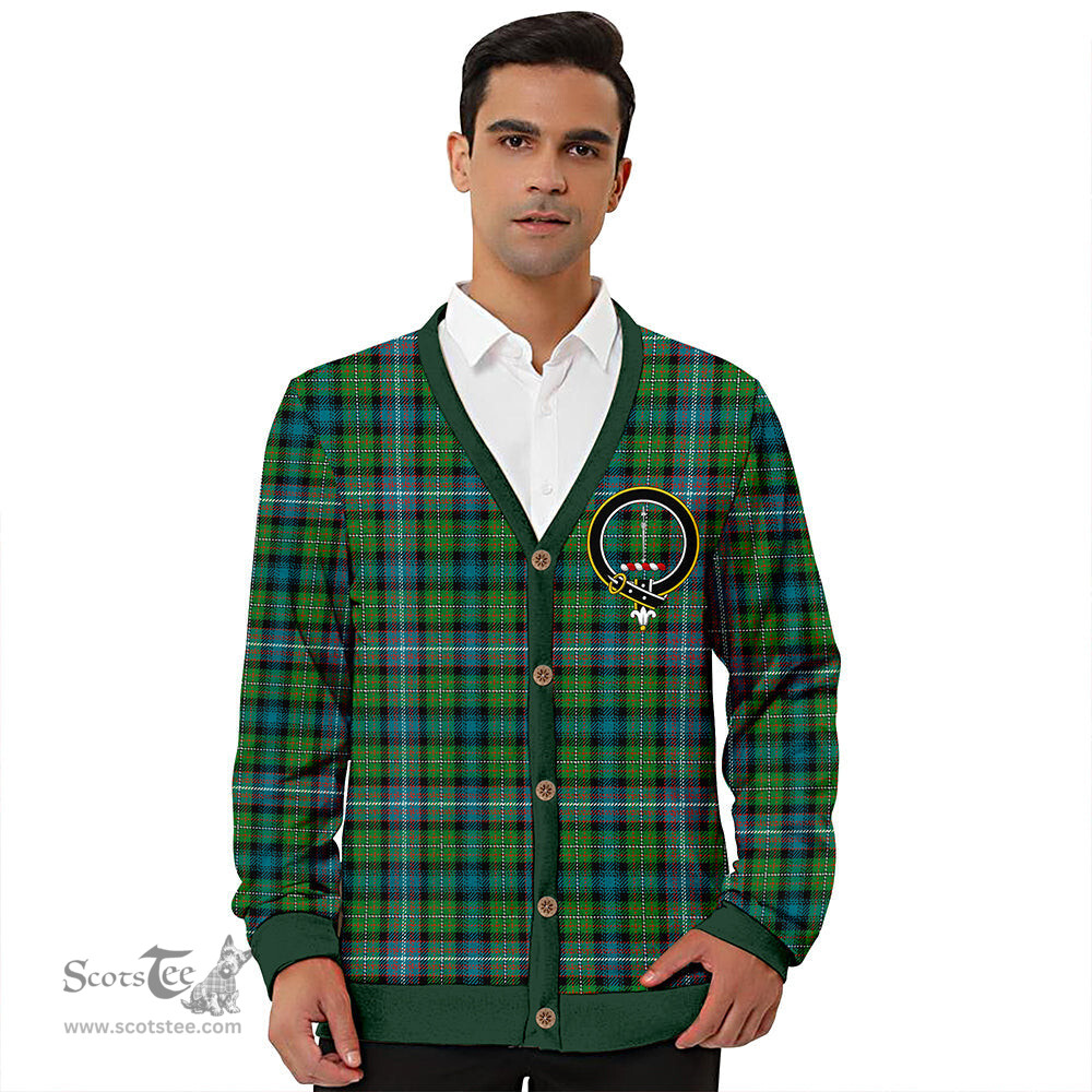Scottish Rankin (Dalgliesh) Ancient Clan Crest Tartan V neck Knitted Fleece Cardigans