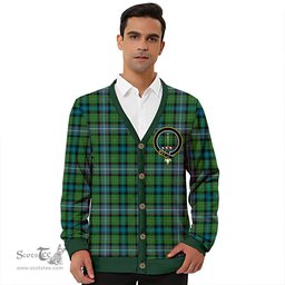 Scottish Rankin (Dalgliesh) Ancient Clan Crest Tartan V neck Knitted Fleece Cardigans