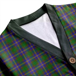 Scottish Strange of Balkaskie Clan Crest Tartan V neck Knitted Fleece Cardigans