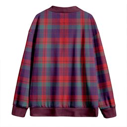Scottish Skene of Cromar Weathered Clan Crest Tartan V neck Knitted Fleece Cardigans