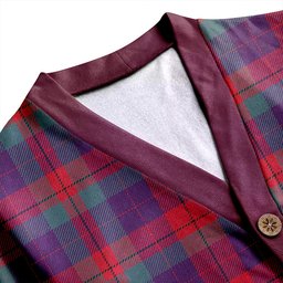 Scottish Skene of Cromar Weathered Clan Crest Tartan V neck Knitted Fleece Cardigans