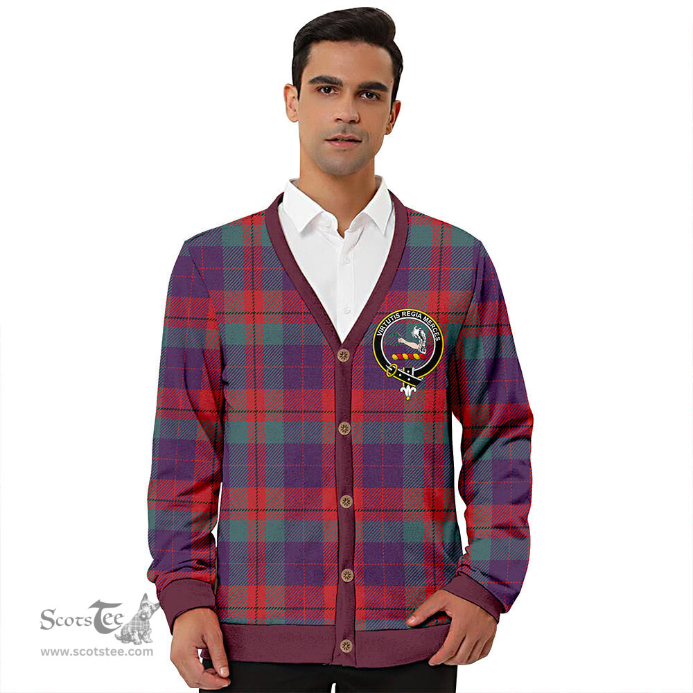 Scottish Skene of Cromar Weathered Clan Crest Tartan V neck Knitted Fleece Cardigans