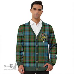 Scottish Paisley Drennan (Drennan Drennan) Ancient Clan Crest Tartan V neck Knitted Fleece Cardigans