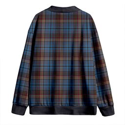 Scottish Renton Modern Clan Crest Tartan V neck Knitted Fleece Cardigans