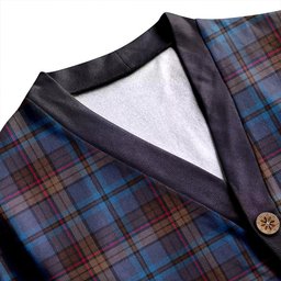 Scottish Renton Modern Clan Crest Tartan V neck Knitted Fleece Cardigans
