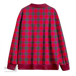 Scottish MacNab Modern Clan Crest Tartan V neck Knitted Fleece Cardigans
