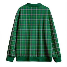 Scottish Toshach Modern Clan Crest Tartan V neck Knitted Fleece Cardigans