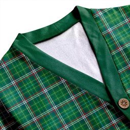 Scottish Toshach Modern Clan Crest Tartan V neck Knitted Fleece Cardigans