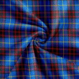 Scottish Rutherford Modern Clan Crest Tartan V neck Knitted Fleece Cardigans
