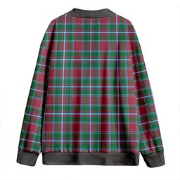 Scottish Spens Ancient Clan Crest Tartan V neck Knitted Fleece Cardigans