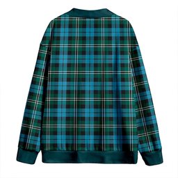 Scottish Melville Modern Clan Crest Tartan V neck Knitted Fleece Cardigans