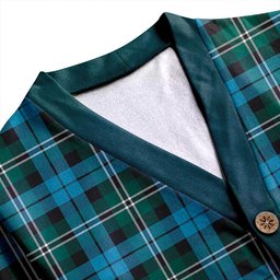Scottish Melville Modern Clan Crest Tartan V neck Knitted Fleece Cardigans