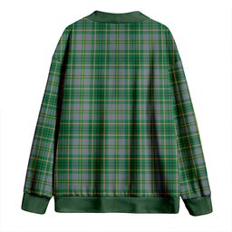 Scottish Taylor Weathered Clan Crest Tartan V neck Knitted Fleece Cardigans