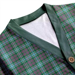 Scottish Ralston US Modern Clan Crest Tartan V neck Knitted Fleece Cardigans