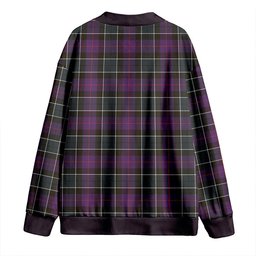 Scottish Syme Weathered Clan Crest Tartan V neck Knitted Fleece Cardigans