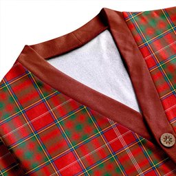 Scottish Murray Plaid Artifact Ancient Clan Crest Tartan V neck Knitted Fleece Cardigans