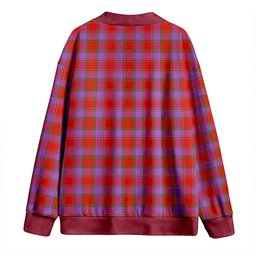Scottish Mair Ancient Clan Crest Tartan V neck Knitted Fleece Cardigans