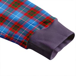 Scottish Trotter Clan Crest Tartan V neck Knitted Fleece Cardigans