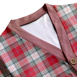 Scottish Warden Weathered Clan Crest Tartan V neck Knitted Fleece Cardigans