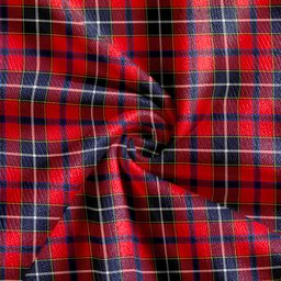 Scottish Wishart Dress Modern Clan Crest Tartan V neck Knitted Fleece Cardigans
