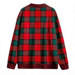 Scottish Stewart of Atholl Modern Clan Crest Tartan V neck Knitted Fleece Cardigans