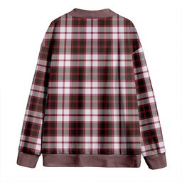 Scottish MacPherson of Pitmain Weathered Clan Crest Tartan V neck Knitted Fleece Cardigans