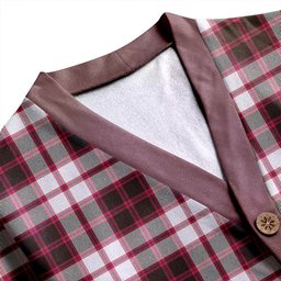 Scottish MacPherson of Pitmain Weathered Clan Crest Tartan V neck Knitted Fleece Cardigans